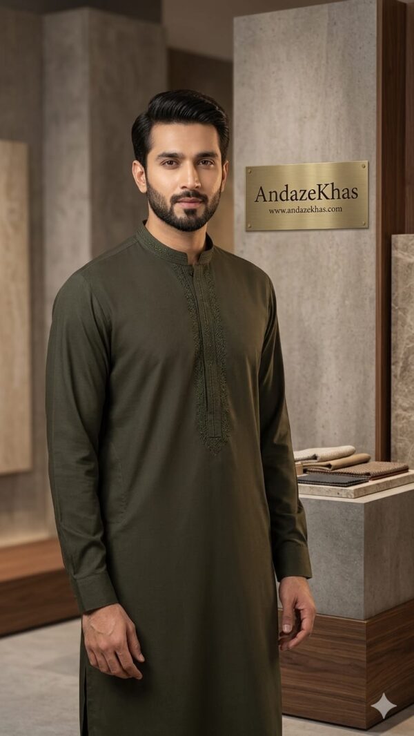 Hand Embroidered Black kameez shalwar