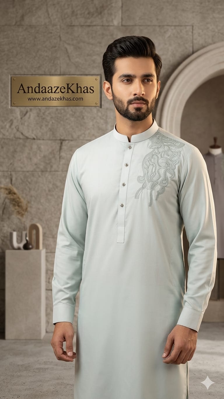 Men kameez shalwar Motive Emboridory